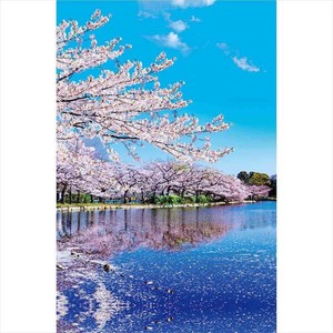 バックグラウンドシート 湖畔の桜