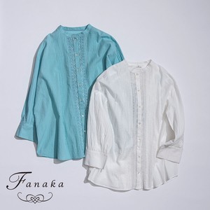 Button Shirt/Blouse Leaver Lace Pintucked Fanaka Tunic Blouse