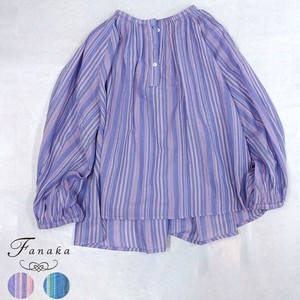 Button Shirt/Blouse Stripe Fanaka