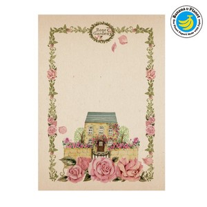 シール堂 日本製 ポストカード 薔薇の庭 ヘブンリーガーデン バナナペーパー