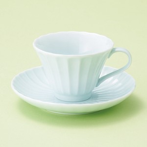 コーヒーカップ&ソーサー かすみ青白磁 日本製 美濃焼 モダン 陶器