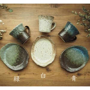 Mino ware Cup & Saucer Set 3-colors Made in Japan