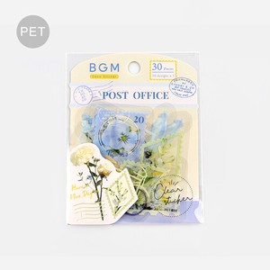 BGM クリアシール「庭園郵便局・切り花」10designs x 3 30枚入り CLEAR SEAL/クリアシール