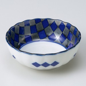 藍銀彩 菊形35鉢 [minoware Mino ware 美濃焼 日本製]