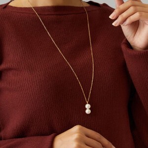 Pearls/Moon Stone Necklace/Pendant Pearl Necklace Pendant Long Jewelry Made in Japan