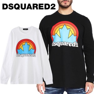DSQUARED2 メンズ ロングTシャツ BLACK ディースクエアード