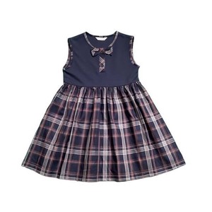 Kids' Casual Dress Plaid Formal Jumper Skirt 95 ~ 140cm Made in Japan