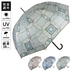 傘30％OFFセール：春夏 晴雨兼用傘 モロッコタイル柄 ジャンプ傘  日傘 雨傘