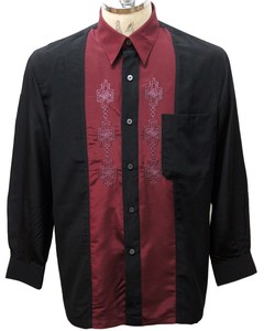 Button Shirt Polyester Long Sleeves Casual Japanese Pattern Made in Japan