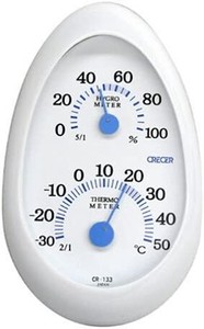 CRECER(クレセル) 日本製 温湿度計 温湿度計 tamago(タマゴ)