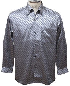 Button Shirt Satin Long Sleeves Made in Japan
