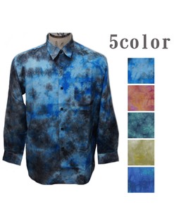 Button Shirt Silk Long Sleeves Made in Japan