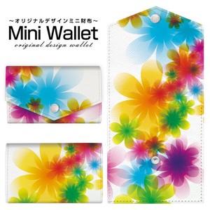 コンパクトだけど大容量 豊富なデザインから選べるミニ財布 Pastel Flower type001