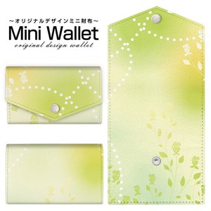 コンパクトだけど大容量 豊富なデザインから選べるミニ財布 Green Flower