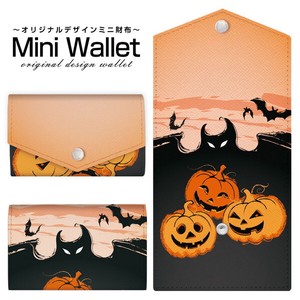 コンパクトだけど大容量 豊富なデザインから選べるミニ財布 ハロウィンかぼちゃ