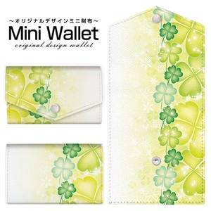 コンパクトだけど大容量 豊富なデザインから選べるミニ財布 四つ葉のクローバー