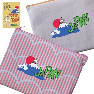 Pouch Cat Flat Pouch M Japanese Pattern Made in Japan