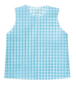 【ATC】衣装ベースシャツ幼児用ギンガムチェック水色 15092