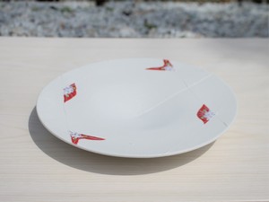 平皿 錆掛分8寸皿 ワンプレート 和皿  パスタ皿 フルーツ皿 [日本製/有田焼/和食器]