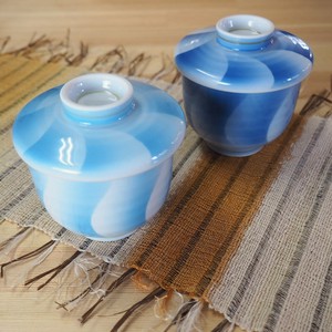 ブルー 青蒸し碗  茶碗蒸し [日本製/有田焼/和食器]