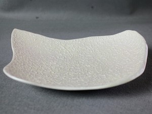 シルク角皿 白 ホワイト ピンク [日本製/有田焼/和食器]