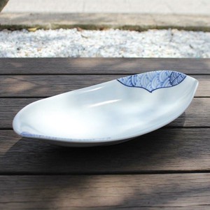 青海波楕円皿 焼皿 大きい  [日本製/有田焼/和食器]