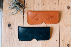 Glasses Case Cattle Leather M Made in Japan