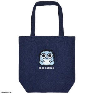 Tote Bag Character Back Denim Embroidered