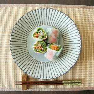 Mino ware Main Plate Gray Kosai Made in Japan