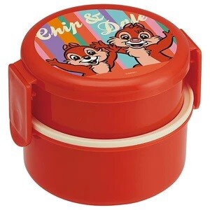 Desney Bento Box Lunch Box Skater Chip 'n Dale Retro Made in Japan