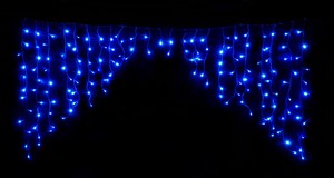 LEDストロボカーブカーテン（ブルー）【イルミネーション】【クリスマス】