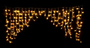 LEDストロボカーブカーテン(ゴールド）【イルミネーション】【クリスマス】