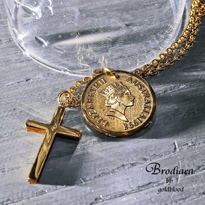 【アクセサリー】コイン＆クロストップネックレス／Brodiaea by goldblood