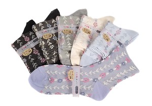 Crew Socks Organic Stripe Cotton Made in Japan