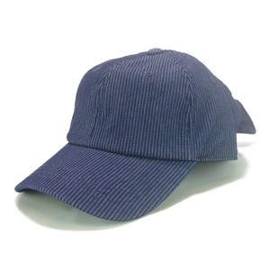 ★SS　ストライプデニムバックリボンローキャップ　ヤング帽子