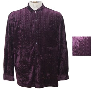 Button Shirt Long Sleeves Velour Made in Japan