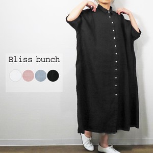 綿麻平織り　BIGシャツ　ワンピース(2023)