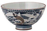 鯉 飯碗(大・特大)茶碗 日本製 美濃焼 陶器