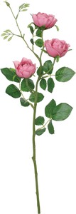 【造花】コンフォートミルフィーローズスプレー　ピンク　FD−0128P