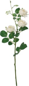【造花】コンフォートミルフィーローズスプレー　ホワイト　FD−0128W