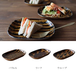 【プレート/美濃焼/お皿/トレイ】スリップショコラ  サンドウィッチトレイ 日本製　食器