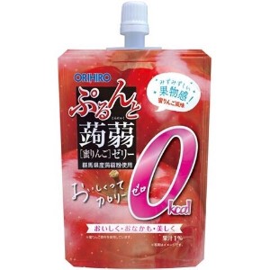 オリヒロ ぷるんと蒟蒻ゼリー蜜りんごスタンディング 130g x8 【ゼリー】