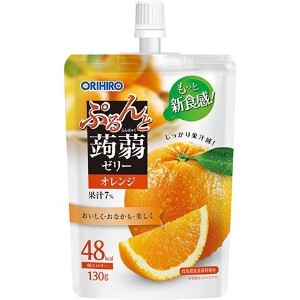 オリヒロ ぷるん蒟蒻ゼリースタンディング オレンジ 130g x8 【ゼリー】
