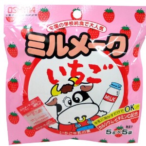 大島食品 ミルメーク いちご 5gx5袋 x10 【ジュース】