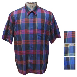 Button Shirt Plaid Casual Made in Japan