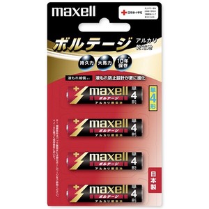 マクセル Maxell 単4アルカリ乾電池 ボルテージ 4本入り LR03(T)4B
