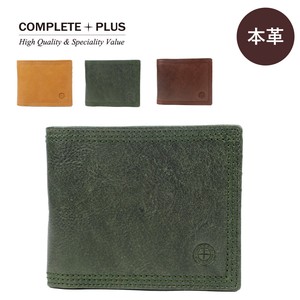 Bifold Wallet Cattle Leather Coin Purse Leather Genuine Leather Men's