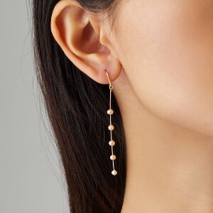 Clip-On Earrings Gold Post Pearl Earrings Jewelry Made in Japan