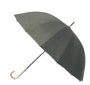 【2023新作】【晴雨兼用】【完全遮光】16本長傘プレーン　オリーブ　210538