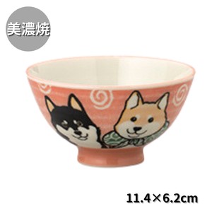 柴犬 飯碗(中)茶碗 日本製 美濃焼 陶器
